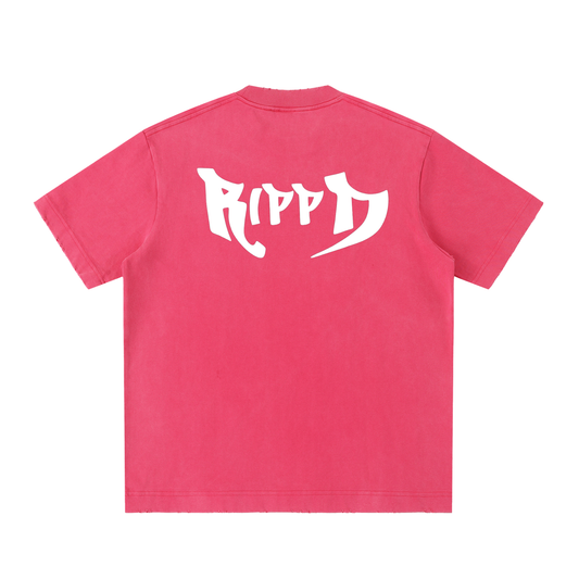 red cotton heavyweight tee