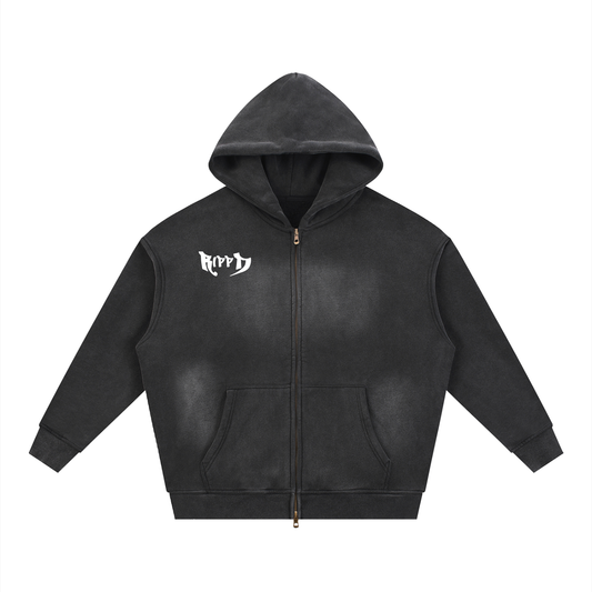 zip up  fleece hoodie